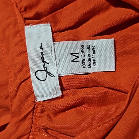 Japna | Orange Cotton Ruffled Mini Dress - Picture 4 of 6